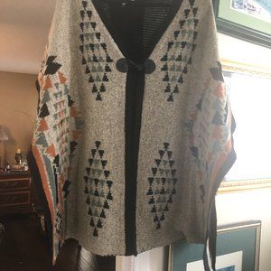 Southwest sweater poncho